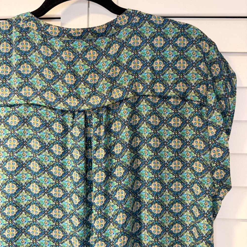 Daniel Rainn Geometric Print Button Front Blouse … - image 6